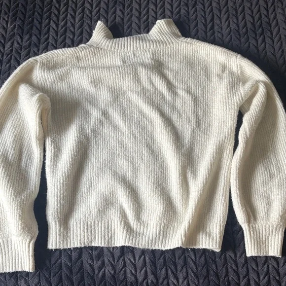 Nine West Cream Quarter-zip Sweater - Picture 3 of 4